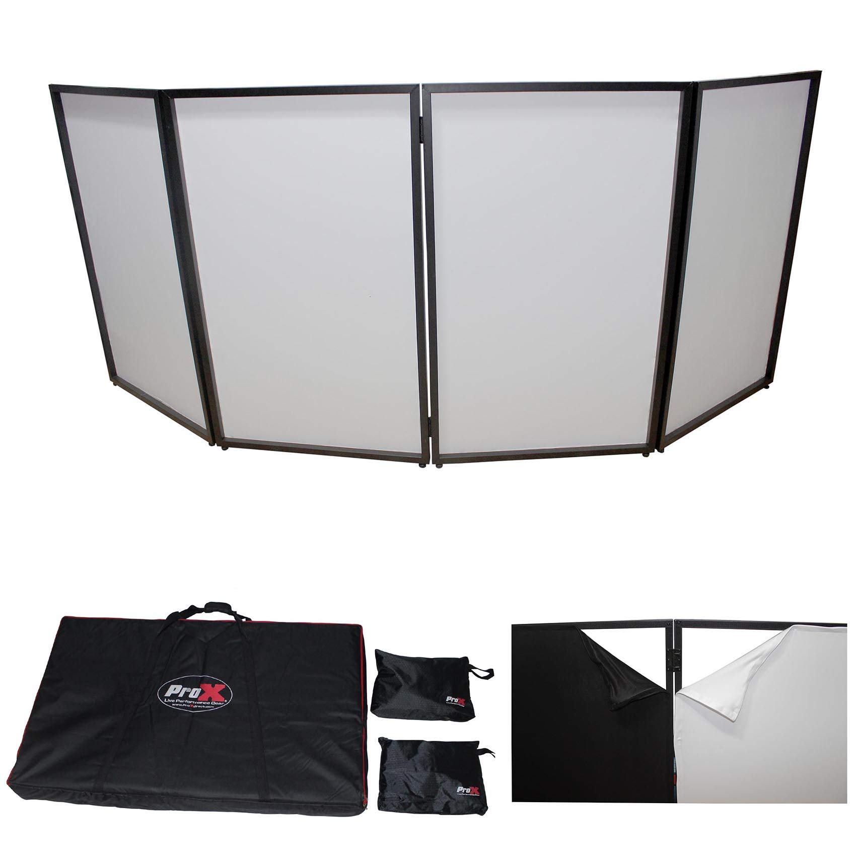 Amazon.com: ProX XF-4X3048B 4 Panel DJ Facade Black Portable